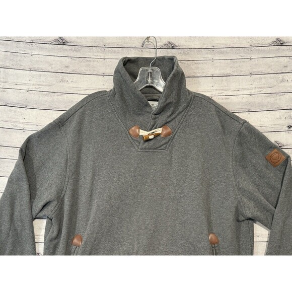 PENFIELD TRAILWEAR Pullover Sweatshirt Sz XL Gray Shawl Neck Toggle Closure - Picture 10 of 16